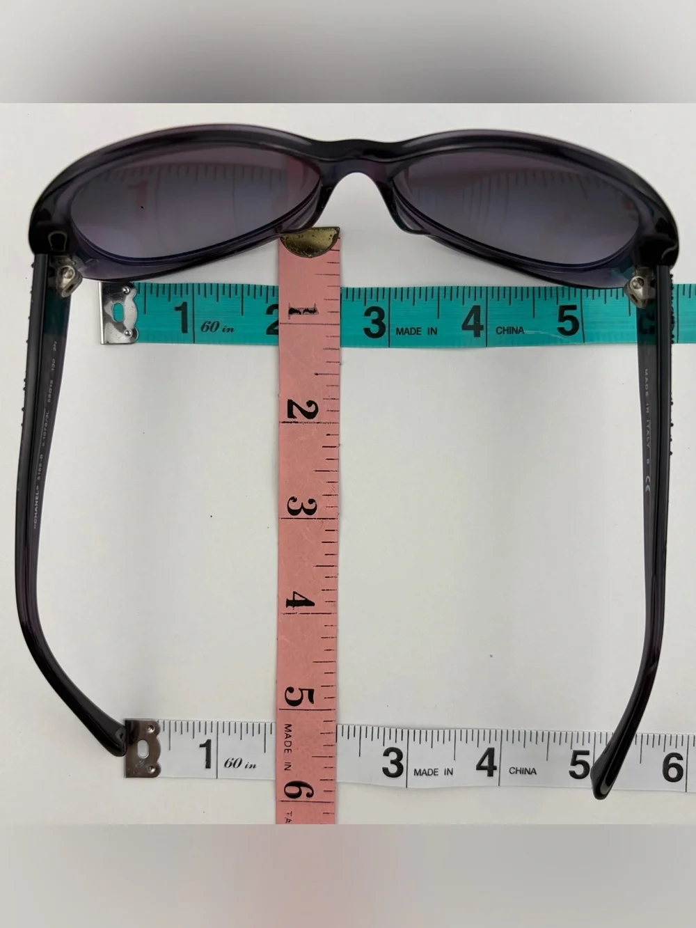 Authentic ~ Vintage ~ CHANEL Purplish Acetate Oval w/Crystal Sunglasses ~ 5165-B
